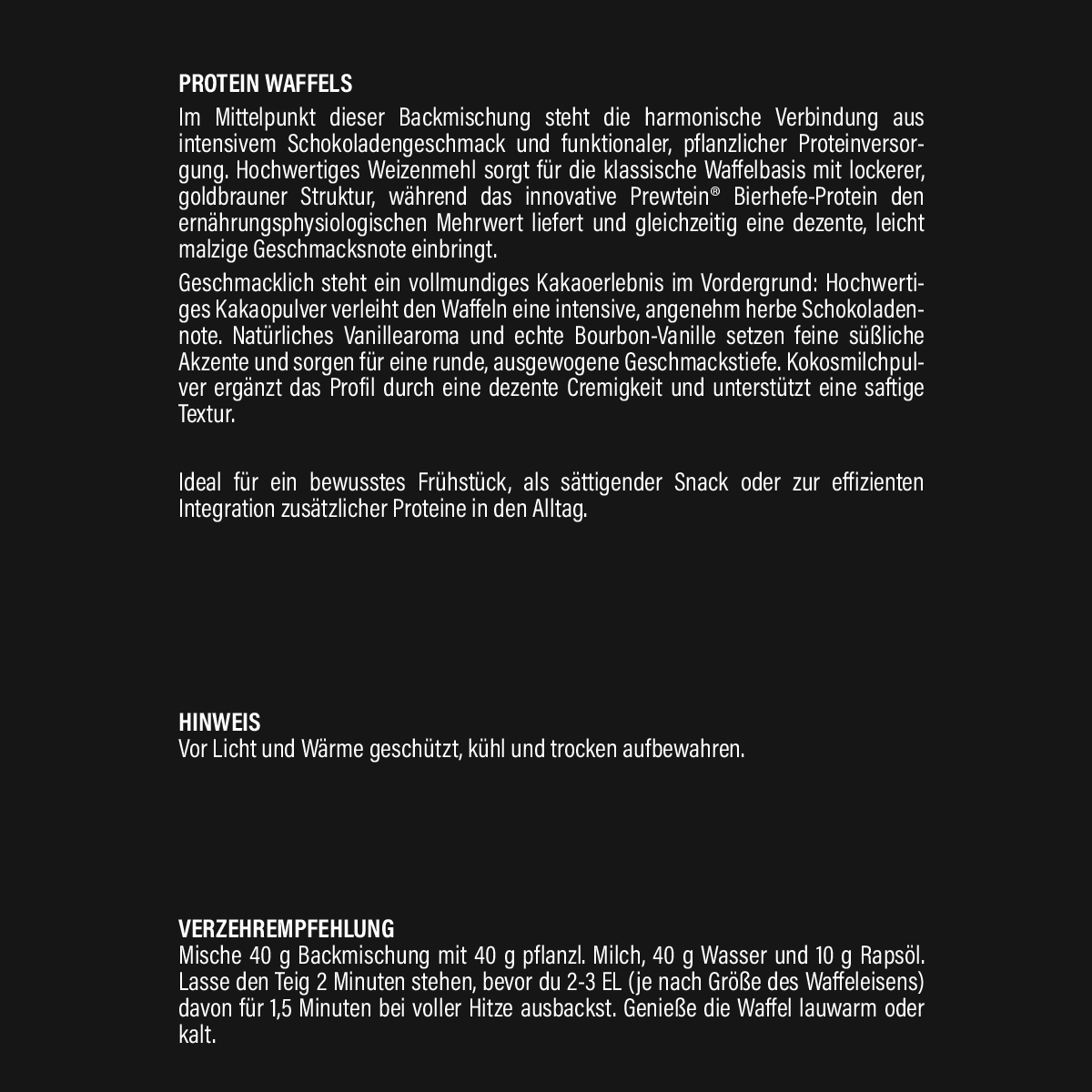 PROTEIN WAFFLES CHOCLATE  Prew:teinTM