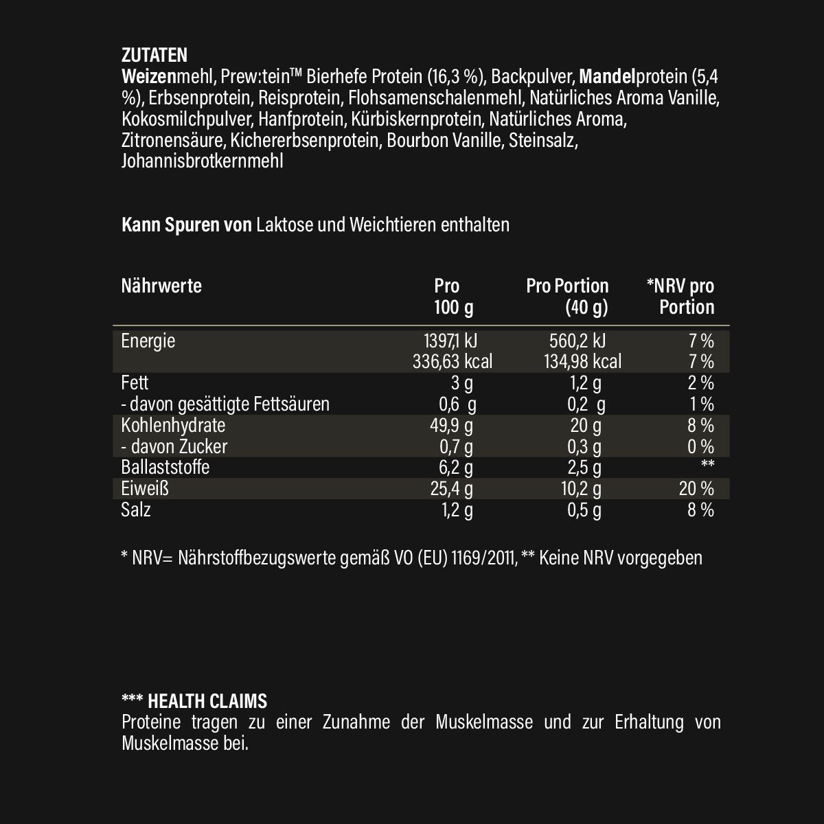 PROTEIN WAFFLES VANILLE Prew:teinTM